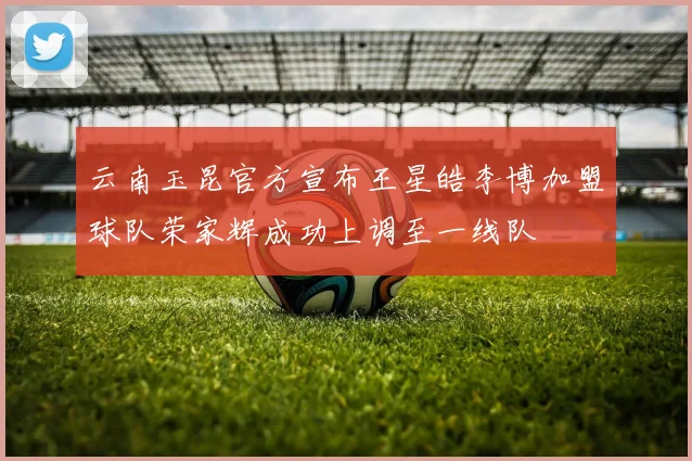 云南玉昆官方宣布王星皓李博加盟球队荣家辉成功上调至一线队